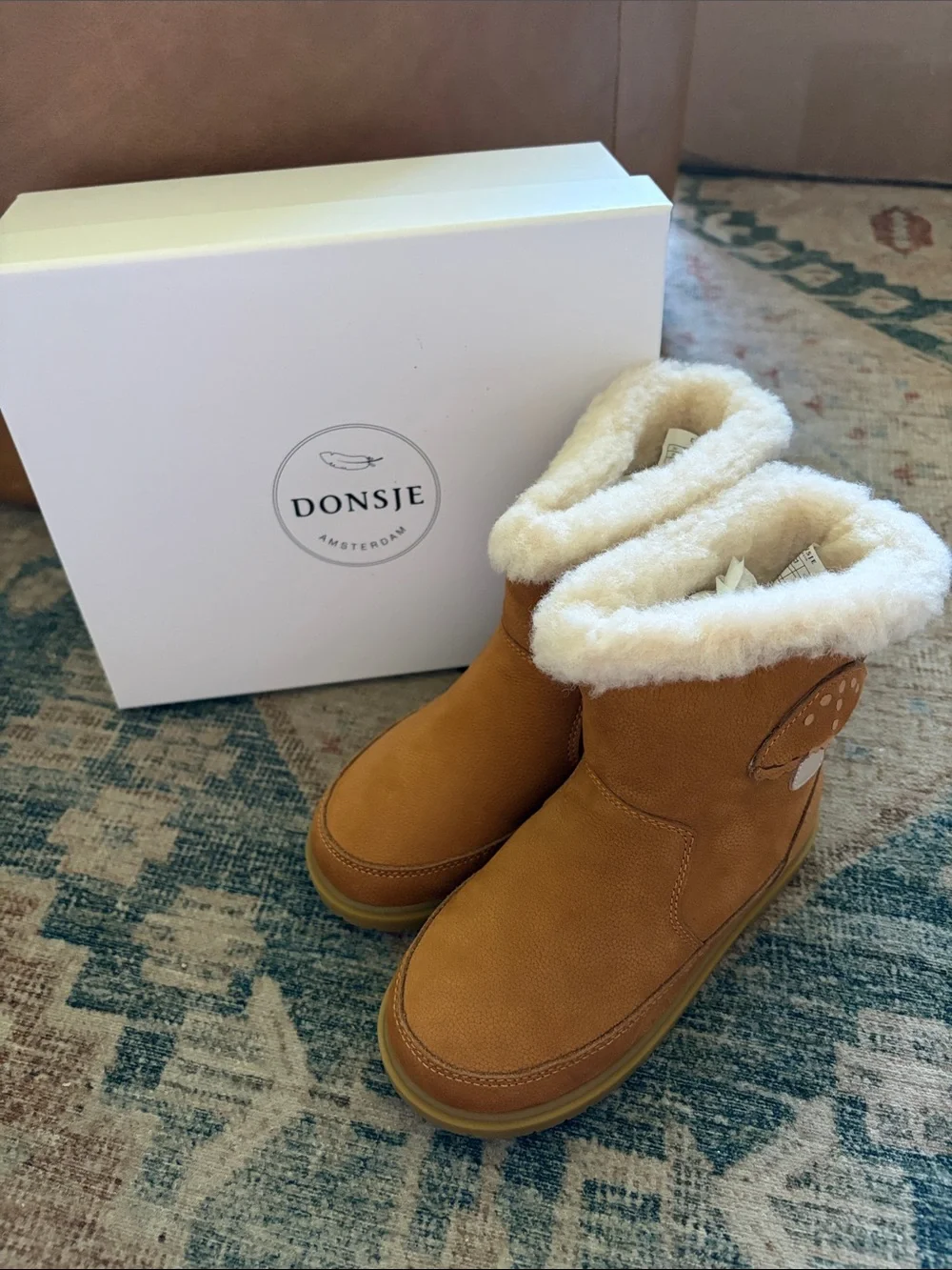 New In Box Toddler Donsje DUSK LINING Mushroom $179 Size 27 Euro, Size 10
